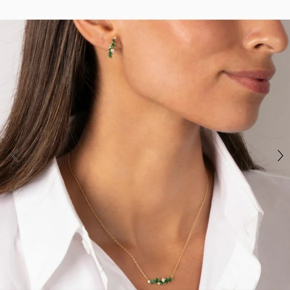 Elegant Gold and Green Jewelry Set - Picture 6 of 8